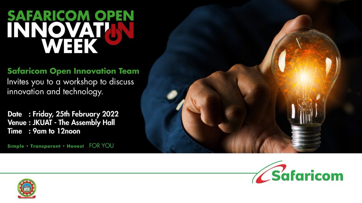 We are about to go live! Join us for the Safaricom Open Innovation workshop on zoom zoom.us/j/98968330854?… ^DP