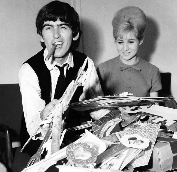 BeatlesArchive2's tweet photo. #GeorgeHarrison celebrating his 21st birthday https://t.co/ox0A0qJ4X3