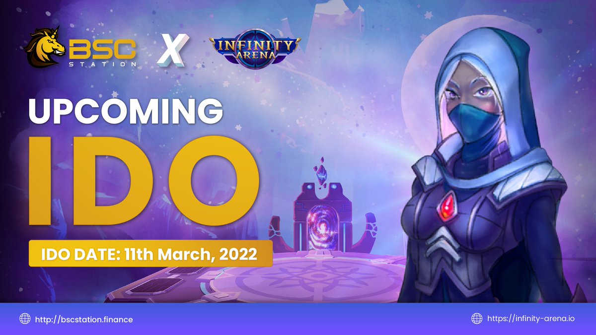 BSCS Official (@bscs_global) on Twitter photo <a href="/infinity_arena/">Infinity Arena Game | MAINNET IS LIVE</a> is the next IDO project on BSCStation Launchpad
📅4AM-2PM, March 11th (UTC)
Guaranteed Round: Stake min. 15K BSCS or a required amount of LP tokens at
stake.bscstation.finance/#/ido-pools
⭐️Register Community Round: bit.ly/3hgp3wM
📌Detail: bscstation66.substack.com/p/new-ido-proj… <a href="/infinity_arena/">Infinity Arena Game | MAINNET IS LIVE</a> is the next IDO project on BSCStation Launchpad
📅4AM-2PM, March 11th (UTC)
Guaranteed Round: Stake min. 15K BSCS or a required amount of LP tokens at
stake.bscstation.finance/#/ido-pools
⭐️Register Community Round: bit.ly/3hgp3wM
📌Detail: bscstation66.substack.com/p/new-ido-proj…