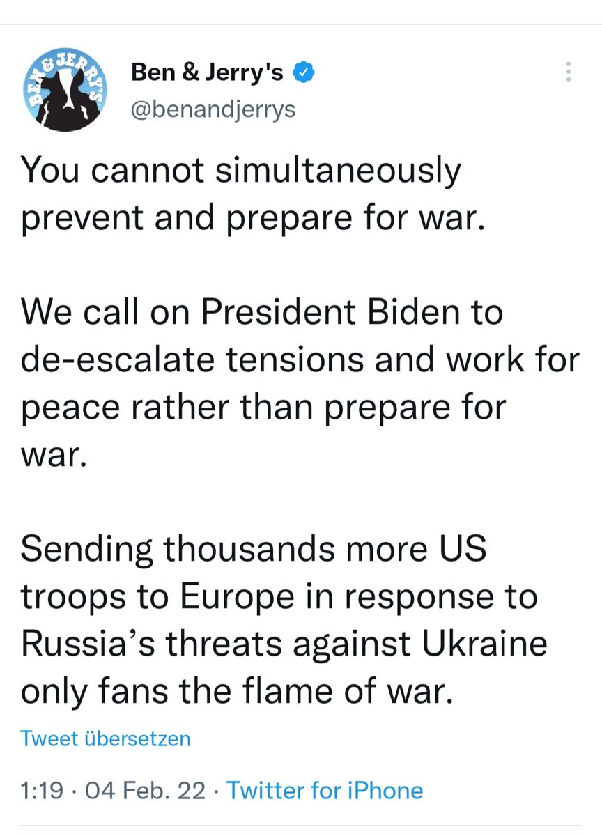 Haben B&amp;J inzwischen auch Präs. Putin aufgefordert, zu deeskalieren und russ. Truppen aus der UKR. zurückzuziehen, da diese die "Flammen des Krieges" nur weiter anfachen?
Dieses Mal hätten sie damit sogar recht...