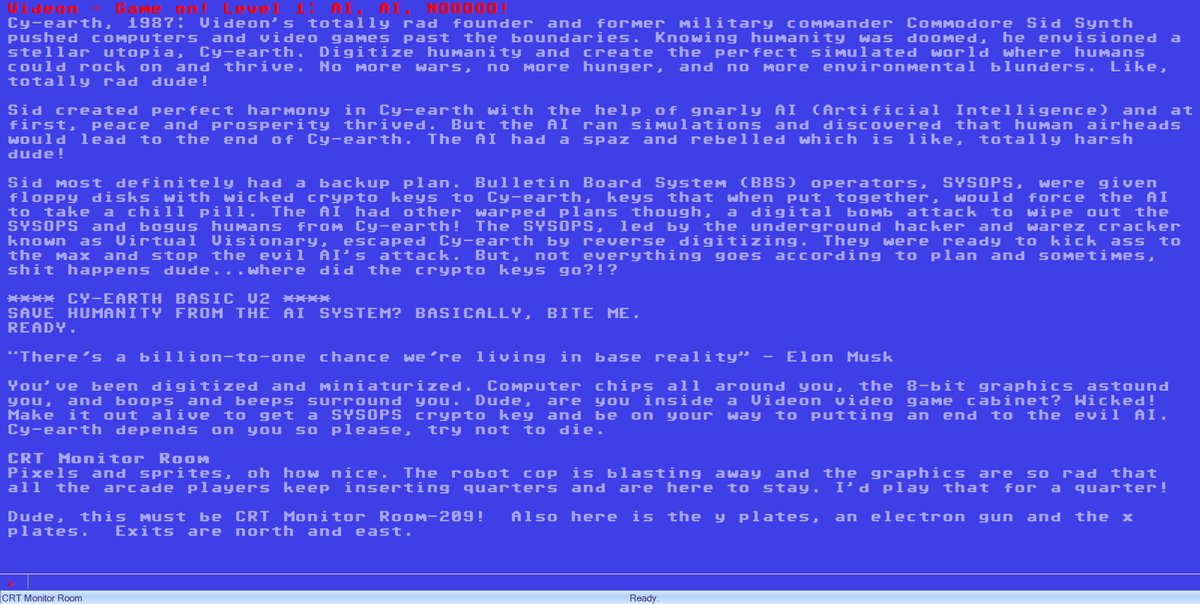 From the totally gnarly mind of Videon comes a world’s first NFT exclusive retro text adventure video game 💾 (the entire game itself is the NFT, excellent!). Available on <a href="/opensea/">OpenSea</a> by visiting videon.systems #NFTs #NFT #NFTcollectibles