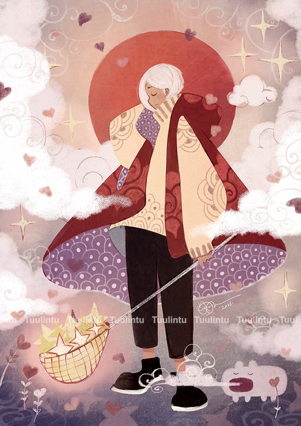 tuulintu's tweet photo. @basraa7 Happy birthday, Chips! 🤗🎂🎉

My name is Tuulintu.

I paint fantasy illustrations.

My prints are now here: https://t.co/4PDDAkFdPT https://t.co/oftIALZtbT