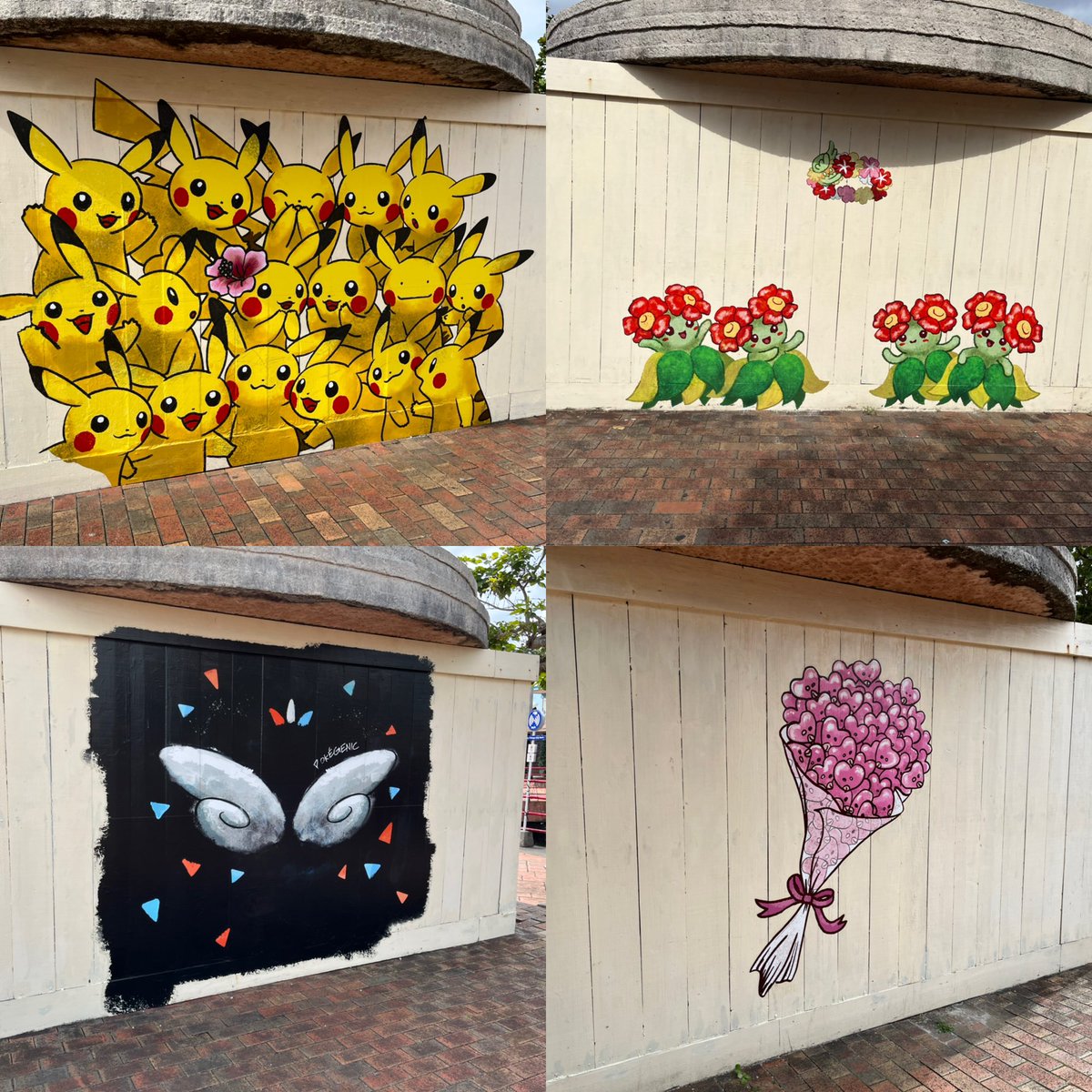 沖縄 北谷の標識やベンチとかそこら中が ポケモンのまち になった でも何で 公式コラボだからみんな行ってみるといいよ Togetter