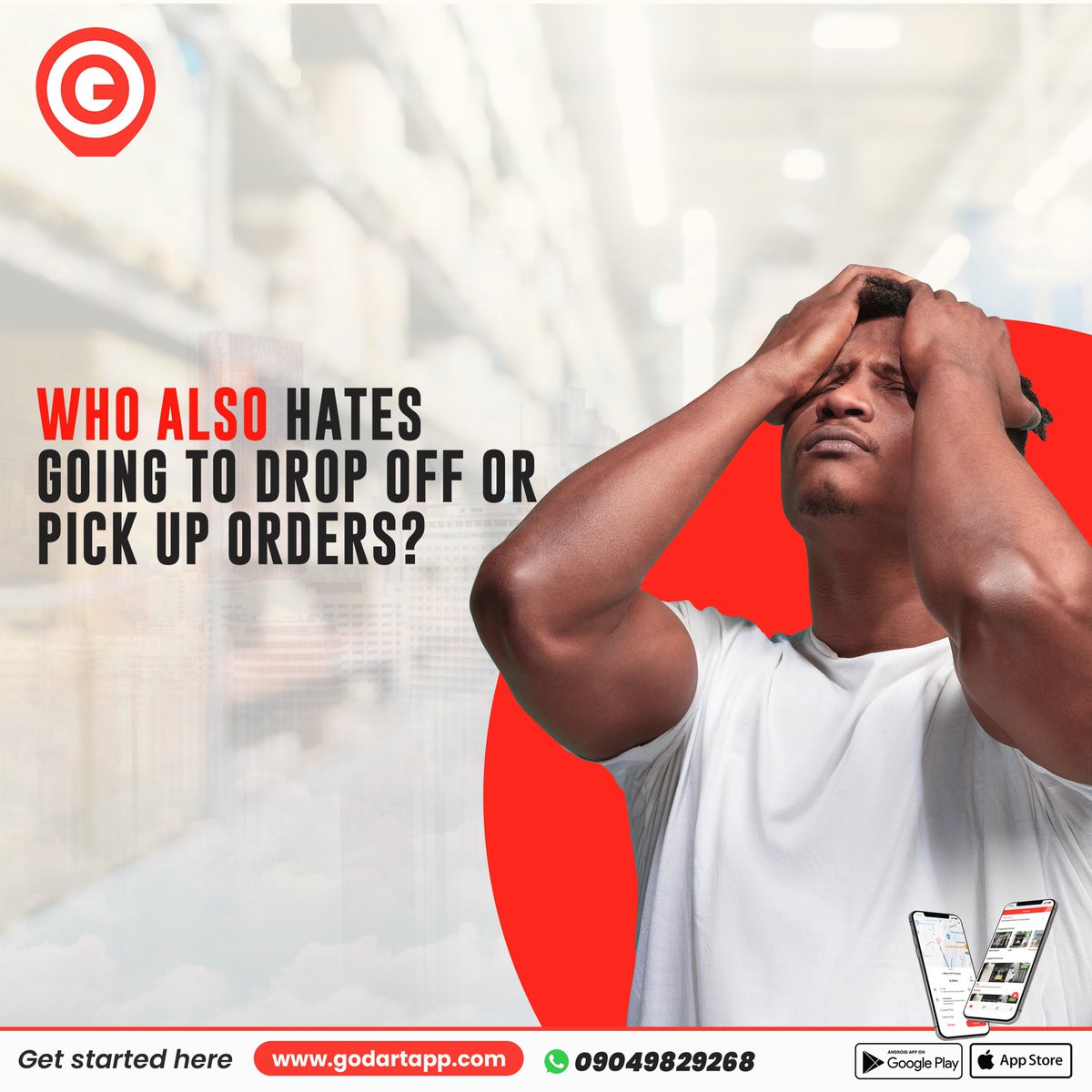 godartapp's tweet photo. You can also call us your designated home pick up/delivery app. 

Our drivers pick up orders directly from sellers and deliver it in perfect condition to the end users.
You never have to leave the comfort of your home to make sales or receive packages ever again. https://t.co/pkMWHOO7Qv