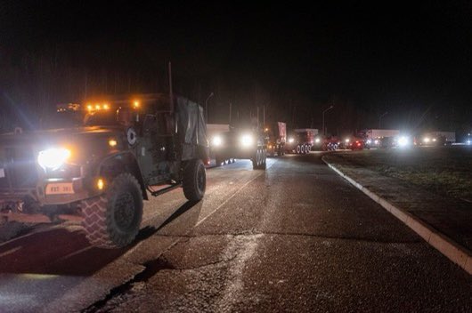 TrendingThisIs's tweet photo. Lithuania armed forces (@LTU_Army) is saying the first troops of the USA’s 3rd Cavalry Regiment crossed the
Lithuania border at #Kalvarija earlier tonight. These soldiers will apparently take part in large scale exercises in Baltic States and Poland. https://t.co/8z9qXMjpe5