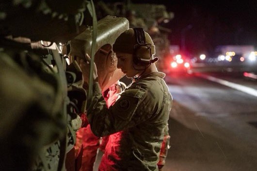 TrendingThisIs's tweet photo. Lithuania armed forces (@LTU_Army) is saying the first troops of the USA’s 3rd Cavalry Regiment crossed the
Lithuania border at #Kalvarija earlier tonight. These soldiers will apparently take part in large scale exercises in Baltic States and Poland. https://t.co/8z9qXMjpe5