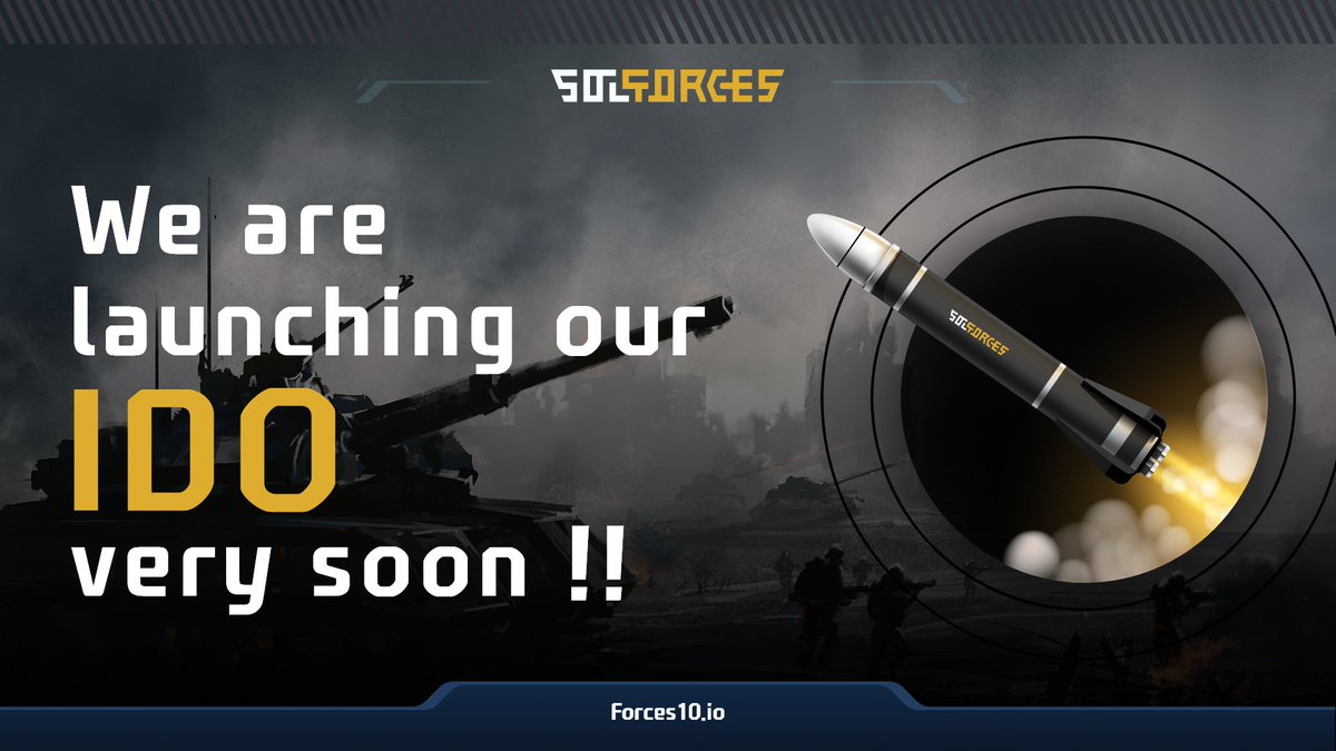 SolForces's tweet photo. ๐ข #solforces | #metaverse โก๏ธ
We are Launching our IDO very Soon โ๏ธ
Visit us for more information: https://t.co/qe8laWU2vz
#Metaverse #Airdrop #Giveaway #solforces #F10 https://t.co/7up4iKYTZY