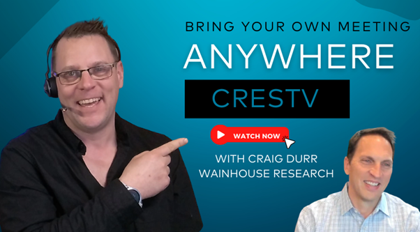 nfluester's tweet photo. #HappyFriday 1st week @Crestron &amp; 2 launches: the new AirMedia with Wireless #videoconferencing from USB video bars &amp; CresTV show with @craigdurr of @wainhouse360  &amp; @spkv12 discussing #returntowork I'd love your comments Please share it out 👍https://t.co/6Jx6i9HwuQ #AVtweeps https://t.co/atVswYEtze