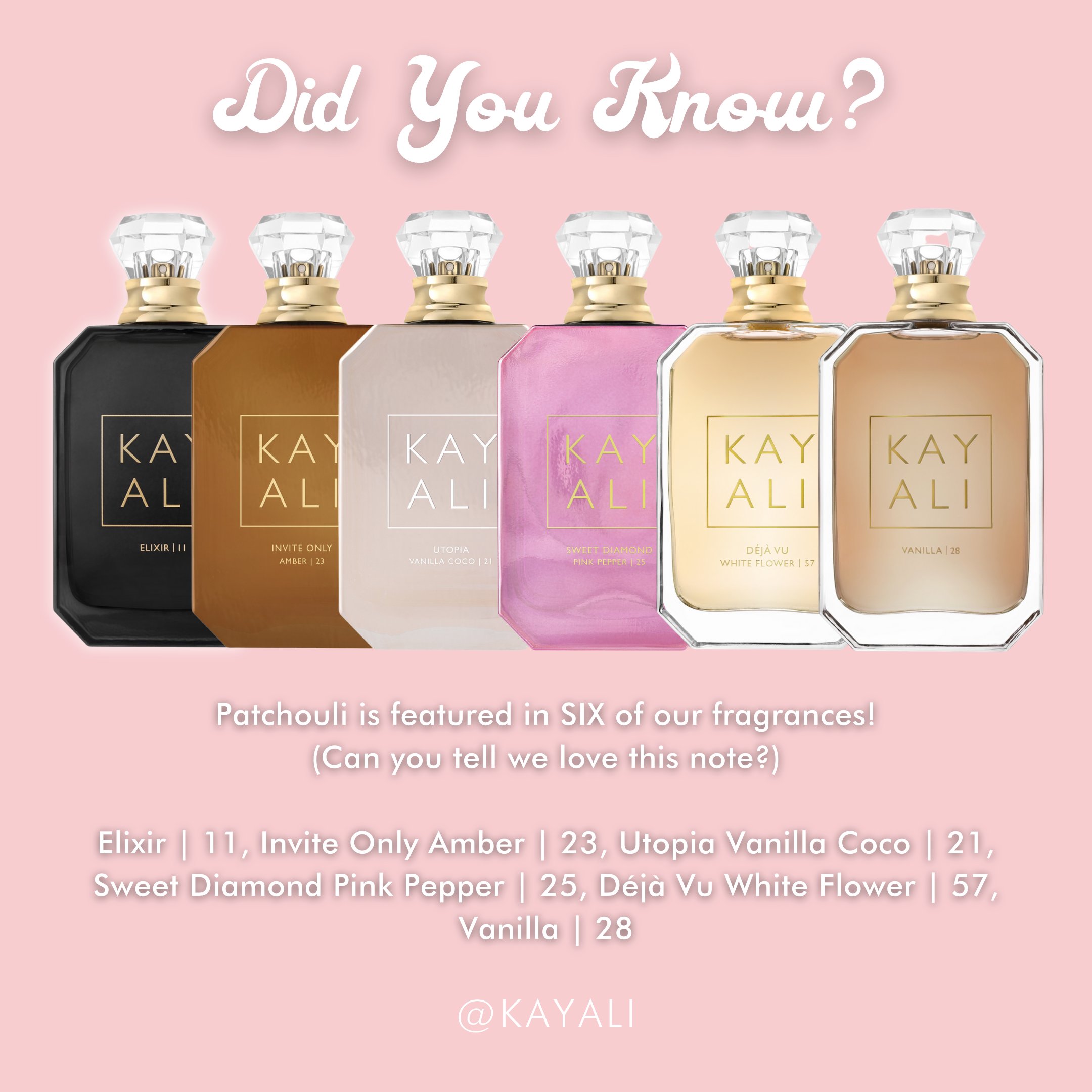 Kayali on X: Anyone obsessed with patchouli?! Like vanilla, this