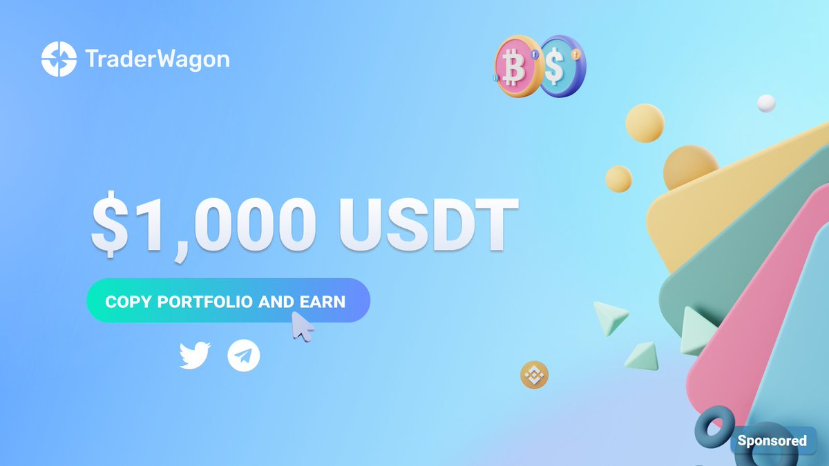 Copy Trades &amp; Earn $1,000 Airdrop💰

Simply copy a portfolio on @TraderWagon to share up to $1,000 USDT!

1️⃣Follow @TraderWagon
2️⃣Register &amp; Copy a Portfolio: bit.ly/tw-register
3️⃣Fill this form: bit.ly/tw_copy

🤑 5 users who RT [bit.ly/twt-copy] win $10