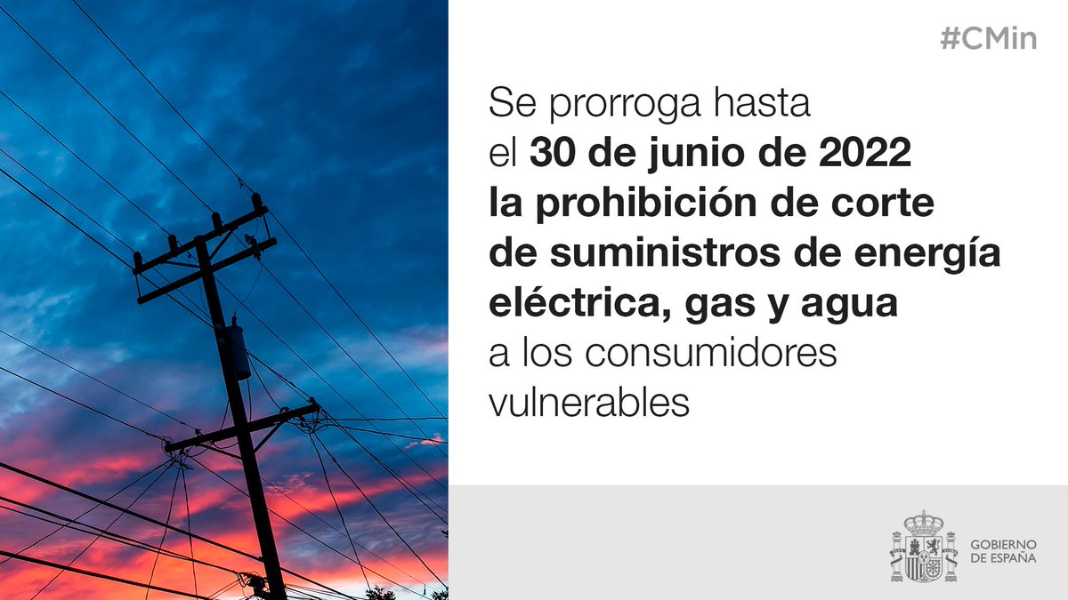 desdelamoncloa's tweet image. El Gobierno ha aprobado prorrogar medidas del #EscudoSocial para situaciones de vulnerabilidad social y económica

🛡️Suspensión de desahucios y lanzamientos de vivienda habitual
🛡️Prohibición de corte de suministros de energía eléctrica, gas y agua

Info👇🏼 lamoncloa.gob.es/consejodeminis…