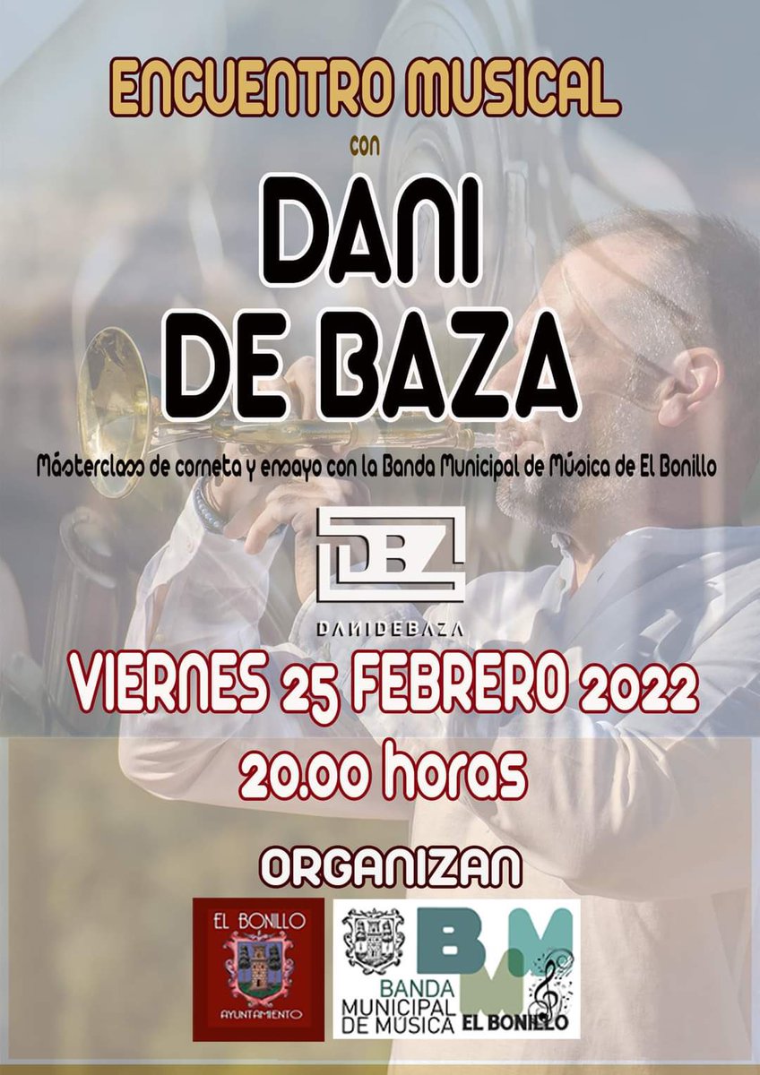 Encuentro musical de la Banda Municipal de Música de El Bonillo con Dani de Baza. Conciertos hoy y mañana.
