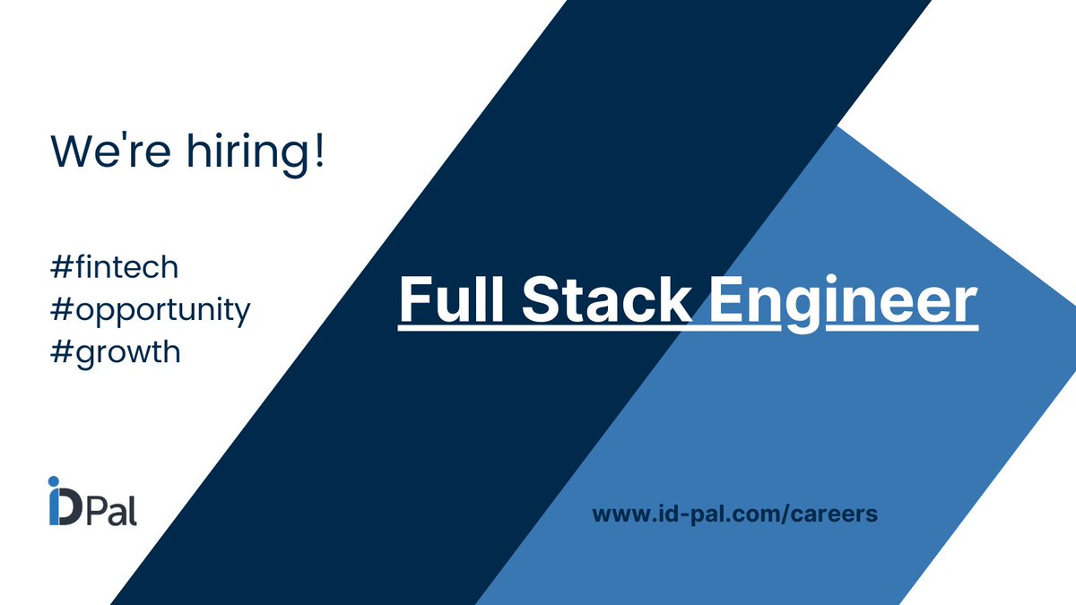 TweetIDPal's tweet photo. 🚀 ID-Pal is #hiring a #fullstackengineer. Interested? 

Join an award-winning company at a really exciting point in our journey.

Apply here or share this link: https://t.co/VmXVGQNJn9

View all roles: https://t.co/tD2QHHPBus

#fullstackengineerjobs #jobfairy #fintechjobs https://t.co/aPs5h47Vcu