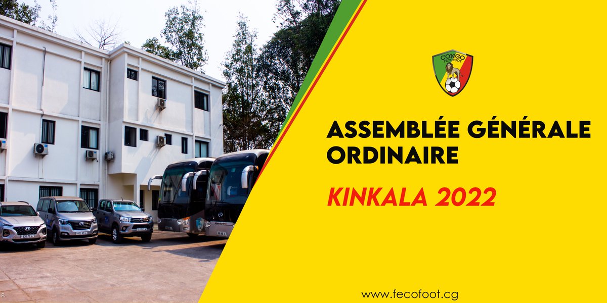 fecofootcg's tweet photo. LE 26 FEVRIER 2022, SE TIENDRA A KINKALA, L'ASSEMBLEE GENERALE ORDINAIRE https://t.co/EE8kaA0OQU