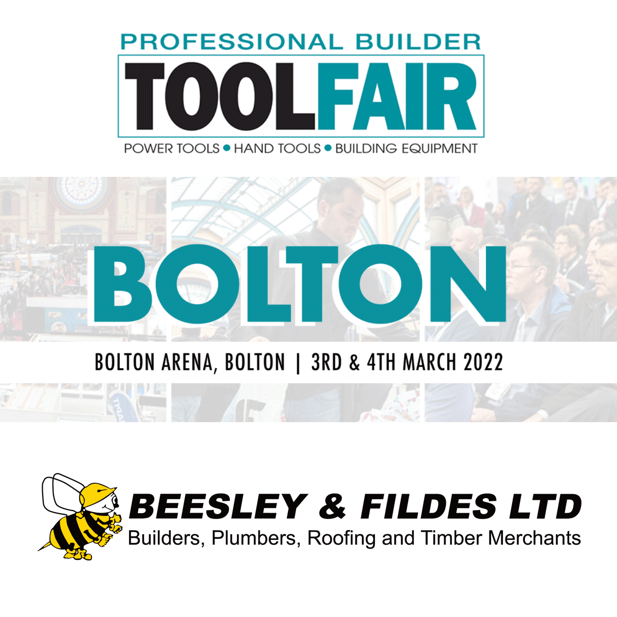 beesleyandfilde's tweet photo. We are attending the Professional Builder Tool Fair on the 3rd & 4th March in association with @fischerfixings at the Bolton Arena.
We are at Stand F10.
โ 10am โ 4pm
๐ป https://t.co/uLJNErSk9U
#toolfair #fischer fischerfixings #professionalbuilder #tools #greatermanchester https://t.co/j6qcErIYeg