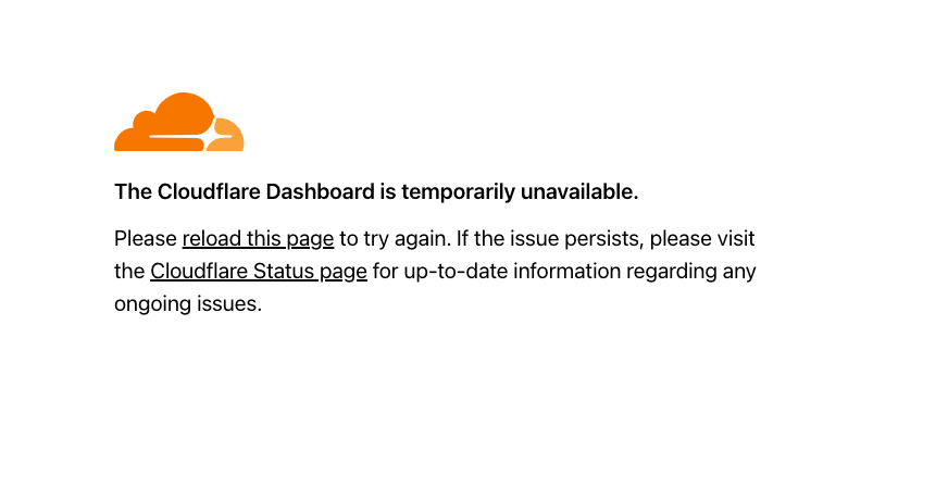 DawidRoz's tweet photo. @rajaharia @Cloudflare yup, down for me too https://t.co/KLkQ0iLXVD