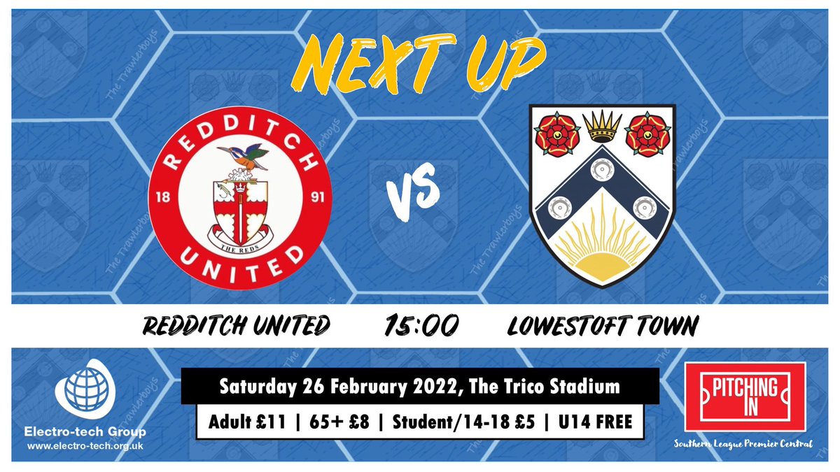 OFCLTRAWLERBOYS's tweet photo. NEXT UP: The Blues are back on the road tomorrow as @7Godders @andyreyns1 men return to @PitchingIn_ @SouthernLeague1 action with a visit to @RedditchUtd 🔵⚪️ #LTFC #COYB
⏱ Saturday, February 26 3pm KO
🎟 Adults £11 | Over 65 £8 | Student £5 | U14 free
📍The Trico Stadium https://t.co/wjlb6YKVu5