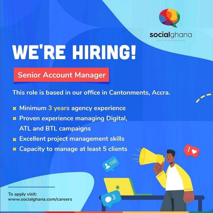 vacancygh_'s tweet photo. Help someone on your TL get a job by retweeting this post or quoting it !!! 

All info concerning the job is on the flyer !! 

———
#jobsinghana #ghana #ghanajobs 

————

Blacko | Twene Jonas | Nabco  | ghana | shatta Wale | ghana | TheBigBreakfast | daterush https://t.co/GR1sNvbwgg