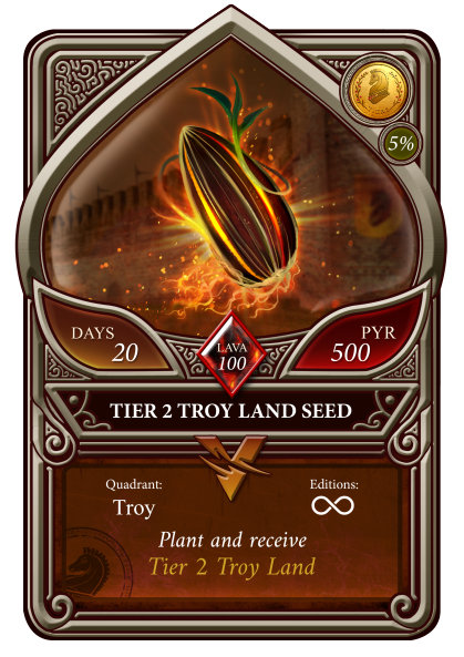 VulcanForged's tweet photo. 🔥Tier 2 Troy Land Seed 🔥

At 5pm GMT, all wallets holding 500+ $PYR will receive a Troy Land Tier 2 seed.

Sow cost: 100 $LAVA
$PYR Lockup: 500
Duration: 20 days
Fee: 5%

To learn more about seeds, read here: 
https://t.co/Swk0QtHSSG https://t.co/a8syZtgurM