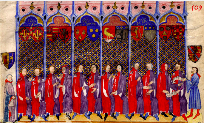 sfhs1937's tweet photo. On prend la pause, on ne bouge plus. Merci ! Portraits héraldiques des capitouls de 1409-1410 (Arch. Mun. Toulouse BB 73) pour les #LesArmoiriesDuVendredi 😎 @BSigilla @Sigi_alsace @BrunelGhislain @PropylaeumAnt @albanperes @DumoulinValrie2 @GuilhemDB @smrtjedobra https://t.co/eP2kO2apmb