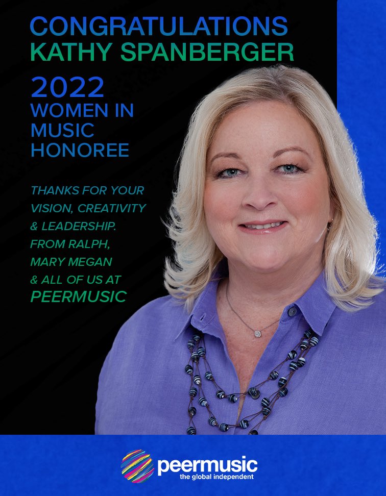 Congratulations <a href="/peermusic/">peermusic</a>’s Kathy Spanberger <a href="/billboard/">billboard</a> 2020 Women in Music honoree