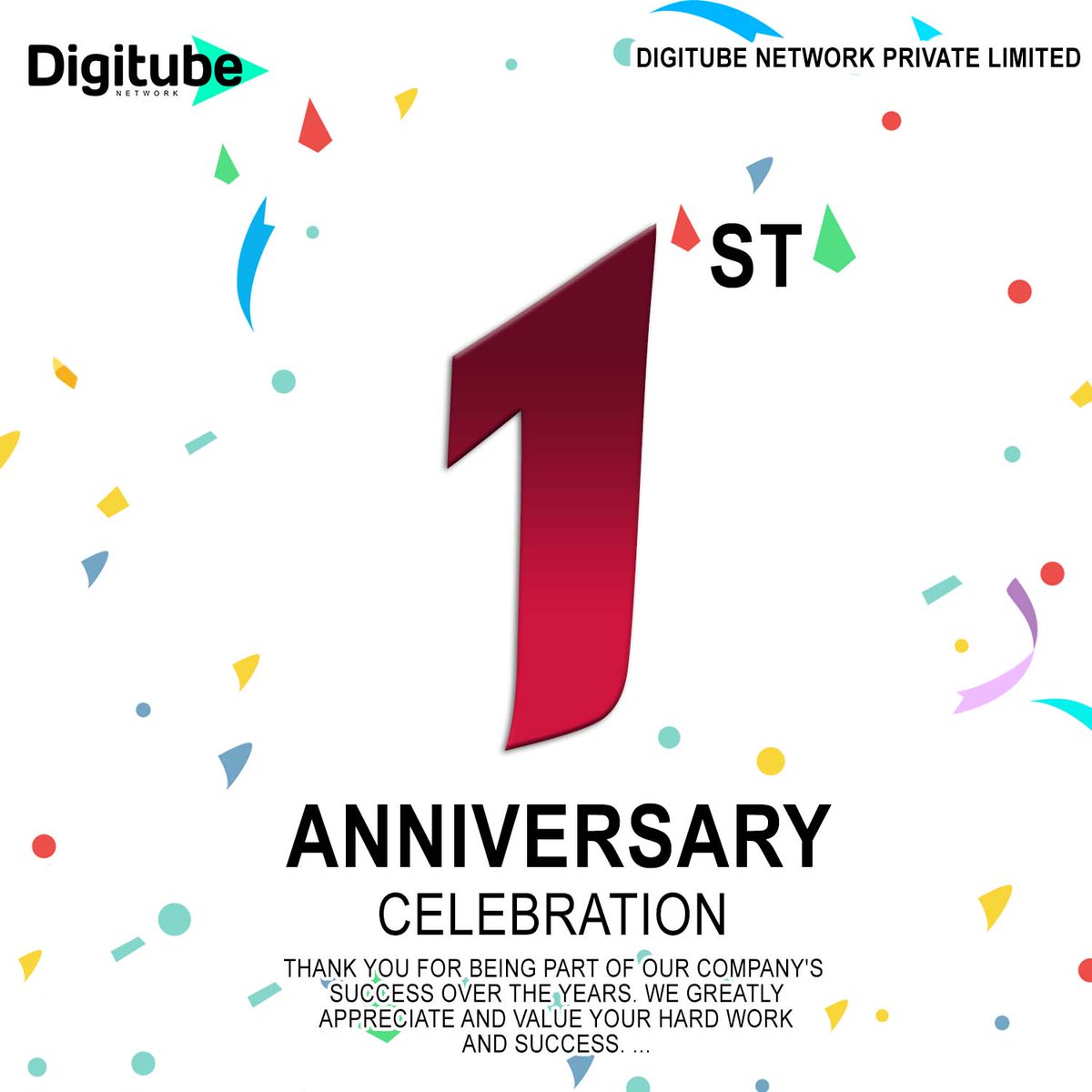 digitubenetwork's tweet photo. 🥳🎉🙏🏻 Thankyou So Much #Team❤️ Celebrating One year Of Hapiness and Togetherness
#anniversary 
#one 
#year https://t.co/gGH1PKzkFJ