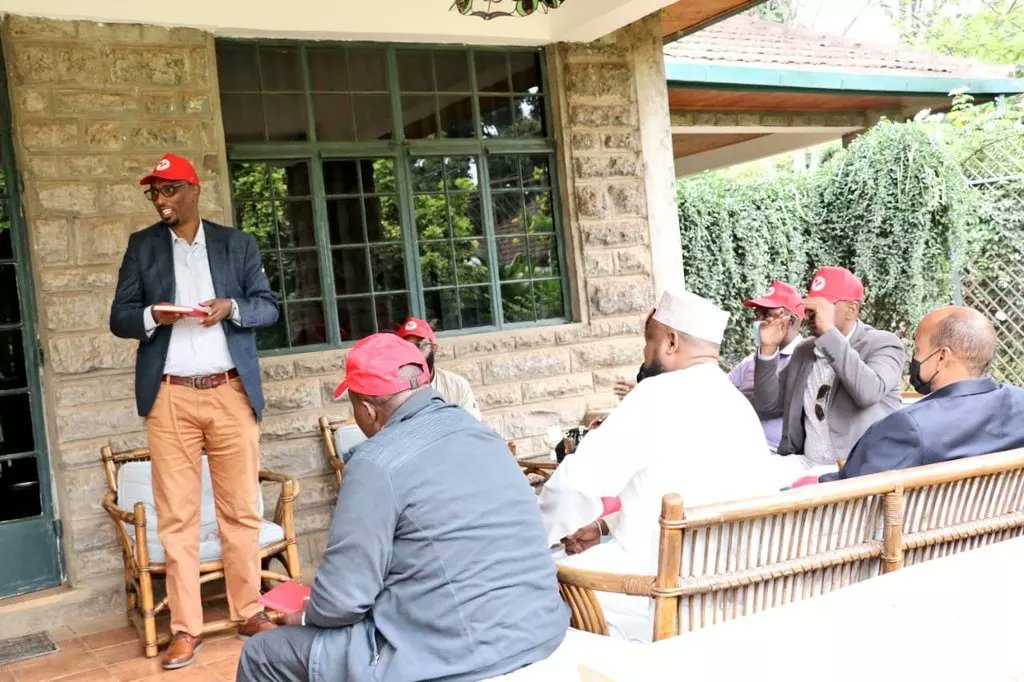 KanuCongress's tweet photo. Wajir Governor H.E Ahmed Ali Muktar officially joins KANU. He was received earlier today by party Chairman Senator Gideon Moi. #FormNiDifferent https://t.co/y5InbSeec6