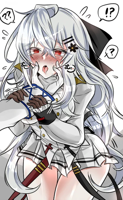 戸惑うIWSちゃん 指揮官もまだIWSちゃんのほっぺむにむにしたことないのに!!!! 