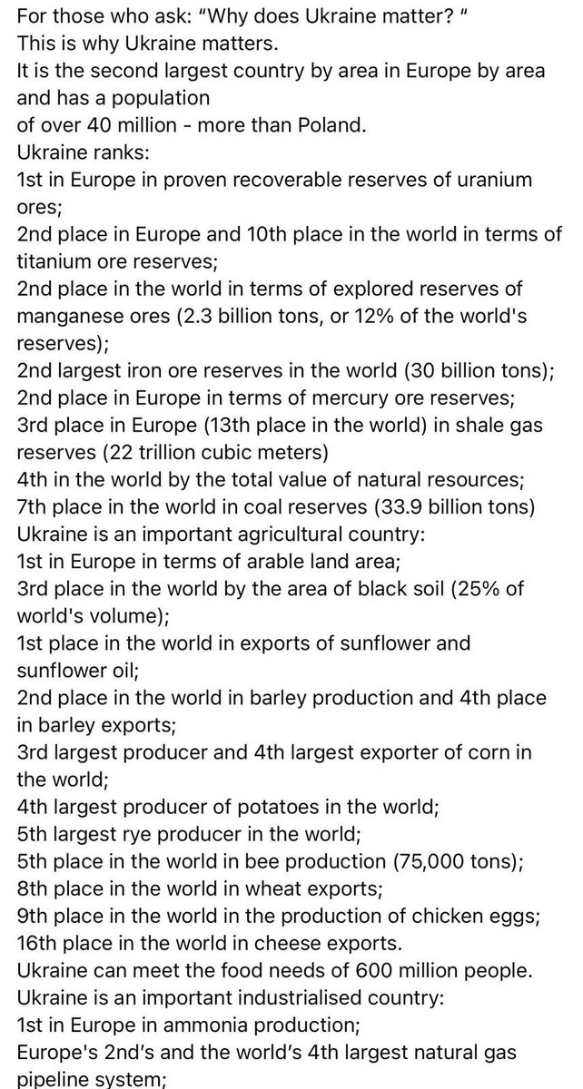 Although not fact-checked, but if it’s half right, Ukraine is an amazing, productive country!!
