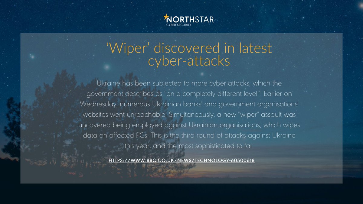 CybaVerse's tweet photo. New Data Wiper discovered!

A new strain of computer-disabling malware was released on Ukrainian targets, prompting the UK government and banks to issue an alert for cyber attacks.

#wiper #malware #cyberattacks #ukraine https://t.co/WloaSirtzo