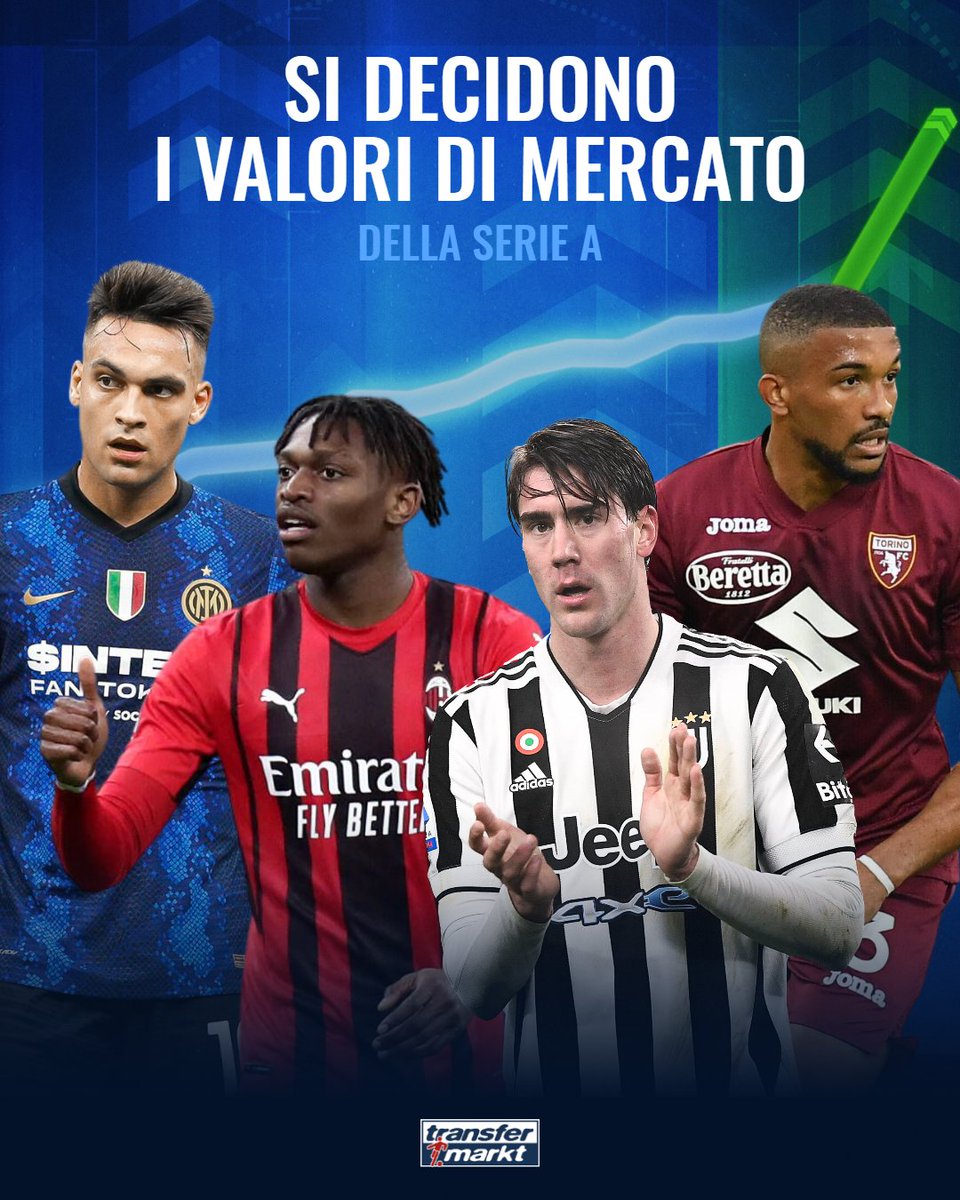 TMit_news's tweet photo. Il 15/3 l'update 📈 parziale dei valori di mercato 💰 della Serie A 😍! Vai sul nostro sito per partecipare 🗣📲
#Transfermarkt #ValoriDiMercato #MarketValue #UpdateVdM #ValoriDiMercatoSerieA #ValoriMercato https://t.co/ufgQ5vpMGq