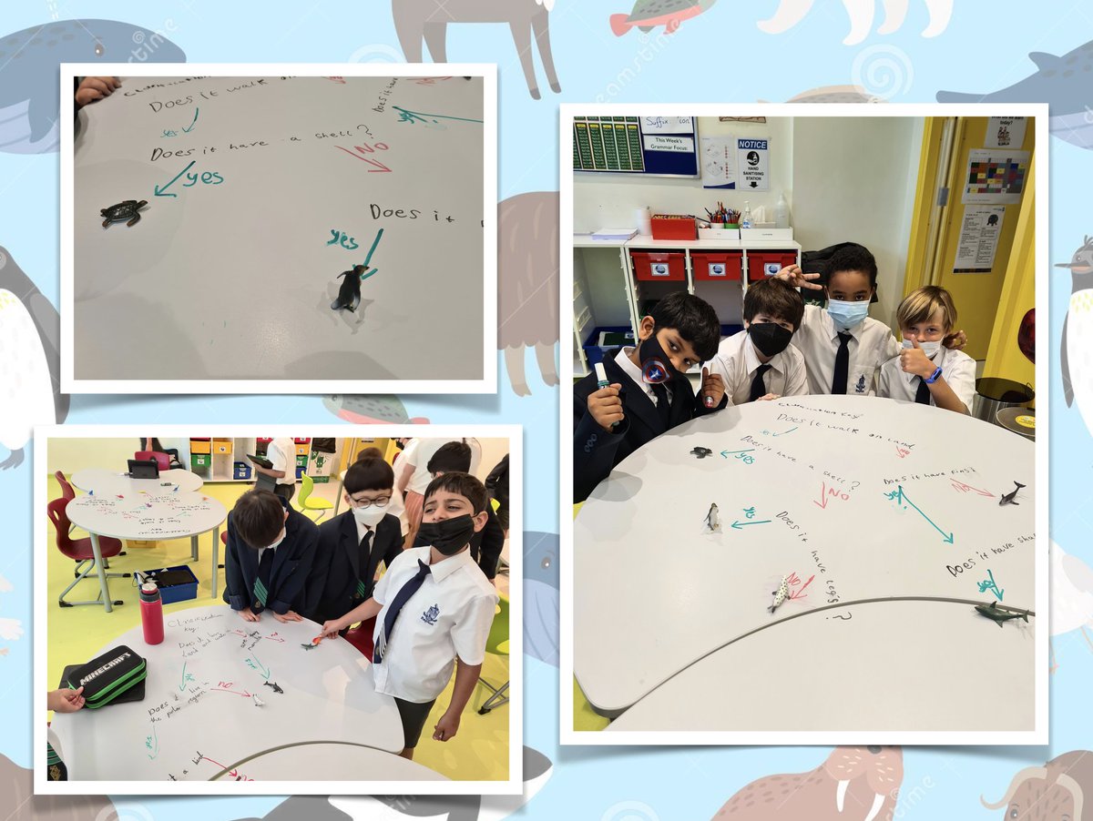 MrMartinRAD's tweet photo. This week we've been learning about sorting living things using classification keys. Today, we put the books away and wrote our keys ON the tables! Students had fun creating scientific 'yes / no' questions and yes, they also cleaned the tables afterwards!😁@ReptonADYr4 https://t.co/G6qNzEirMJ