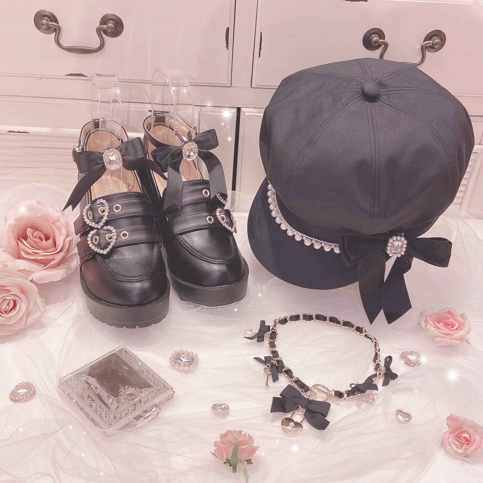 シャポードオー カンカン帽 美品