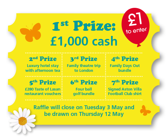 Bham_Childrens's tweet photo. Happy Friday! If you are feeling lucky today, why not play our #BigSpringRaffle for your chance to get your hands on our £1,000 cash prize? Tickets cost just £1 and you'll be playing to do more for our sick kids. Enter here: https://t.co/3VNwie5Q2y https://t.co/6YGkyu14vz