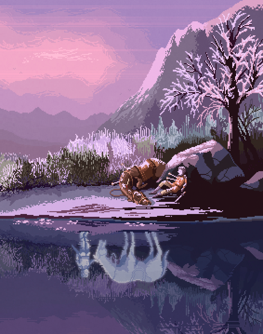 OctaviNavarro's tweet photo. Scene #47: 'Stillness' #pixelart https://t.co/arqjY7nv7c