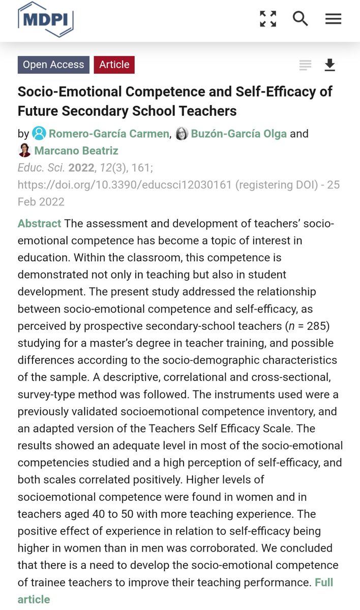 Nueva publicación en <a href="/EducSci_MDPI/">Education Sciences</a> Espero que os guste!