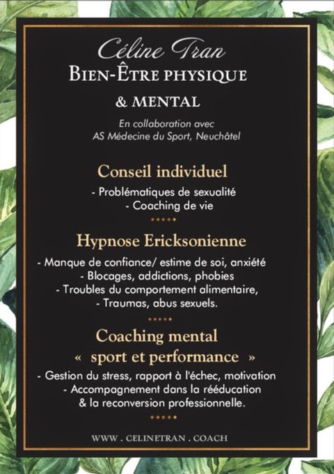 Ravie d'annoncer ma collaboration avec l'&eacute;quipe du centre AS M&eacute;decine du Sport &agrave; Neuch&acirc;tel (Suisse).