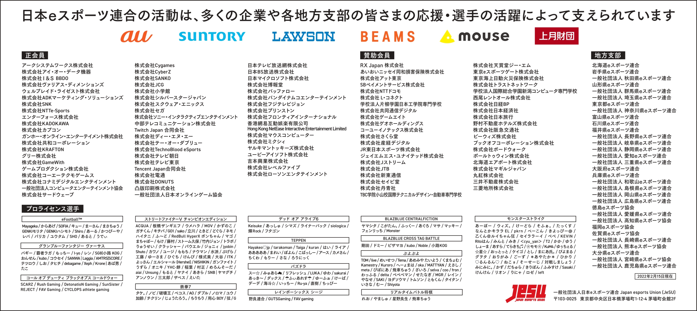 日本eスポーツ連合 Jesu 掲載情報 明日2 27の日本経済新聞の紙面に日本eスポーツ連合の活動を支えてくださっている皆さまのお名前が掲載されます いつもありがとうございます ぜひお手に取ってご覧ください T Co D2q6icqeno Twitter