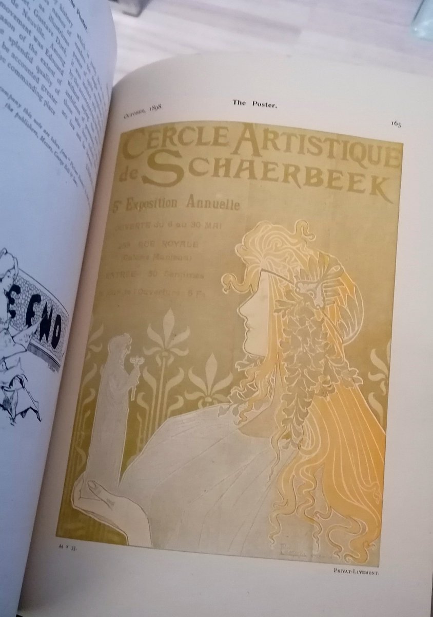 anno1900nl's tweet photo. Binnenin zit nog een mooi affiche-ontwerp van Henri Privat-Livemont en allerlei interessante artikelen over affichekunst. https://t.co/LnEtAqfQIJ