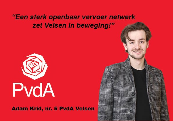 PvdAVelsen's tweet photo. Nummer 5 op de lijst PvdA: Adam Krid
"Een sterk openbaar vervoer netwerk zet velsen in beweging!"
#PvdAVelsen #Velsen #RaadVelsen https://t.co/Xb7d2OYUOz
