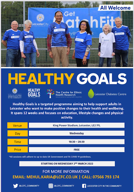 Just 12 weeks to improve your health and wellbeing with the Healthy Goals course. This course will unlock the keys to sustain a healthier lifestyle.
 To sign up please contact 07566793174.