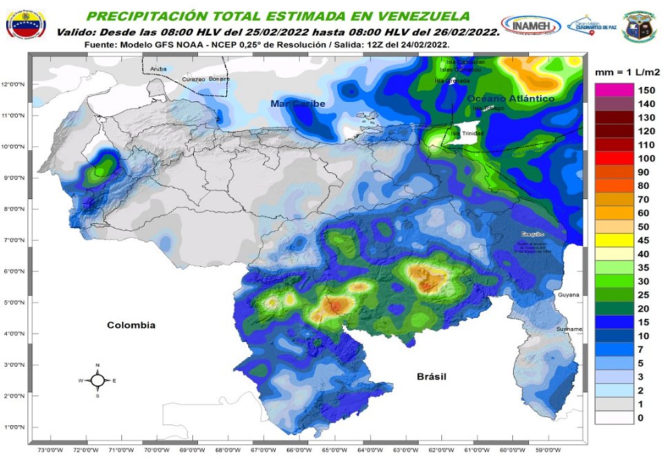 4Jul #INAMEHInforma Precipitaciones Totales Estimadas #FelizLunes  #MáximaMoral