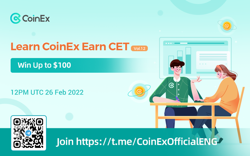 Learn #CoinEx Earn $CET Vol.12 😍

⏰ 10AM UTC 26th Feb
🎁 Win up to $100
✅ 1 entry per person

To enter the competition, follow this link and complete all tasks 👉 gleam.io/HC2sE/learn-co…
