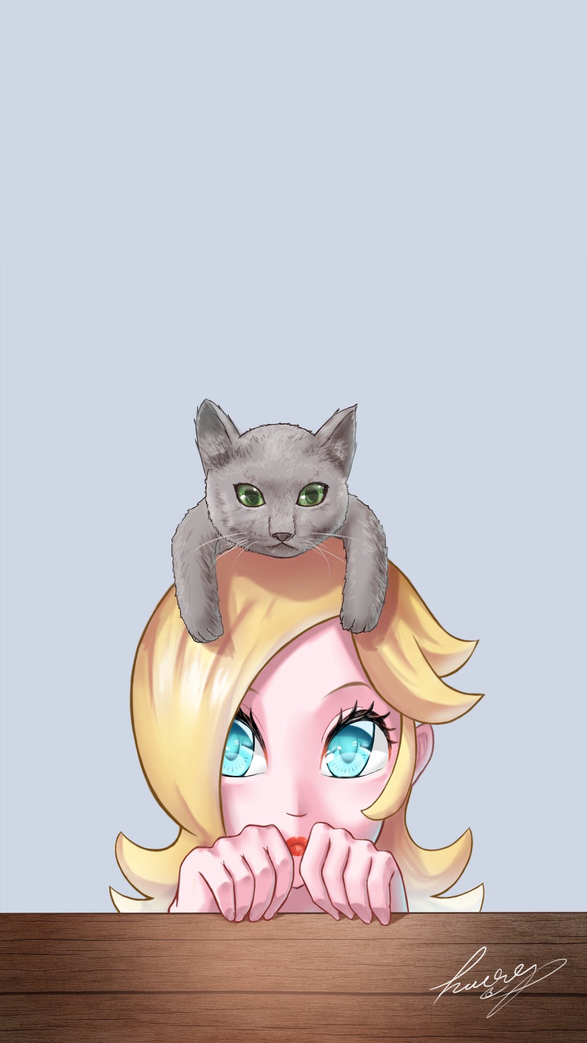 くれれ P ロゼッタ Amp ねこ 16 9 待ち受け画像を描きました うちのロシアンブルーの猫がいます もしよかったら使ってみてください笑 リプに19 5 9の画像貼ります ロゼッタ ねこ ロシアンブルー 壁紙 Rosalina Cat Russianblue