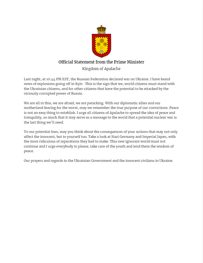 apalachegov's tweet photo. The official statement from the Prime Minister has now been released internationally as of 5:35 PM UTC+8, Maloleño Capital. https://t.co/xXz6bc8Az6