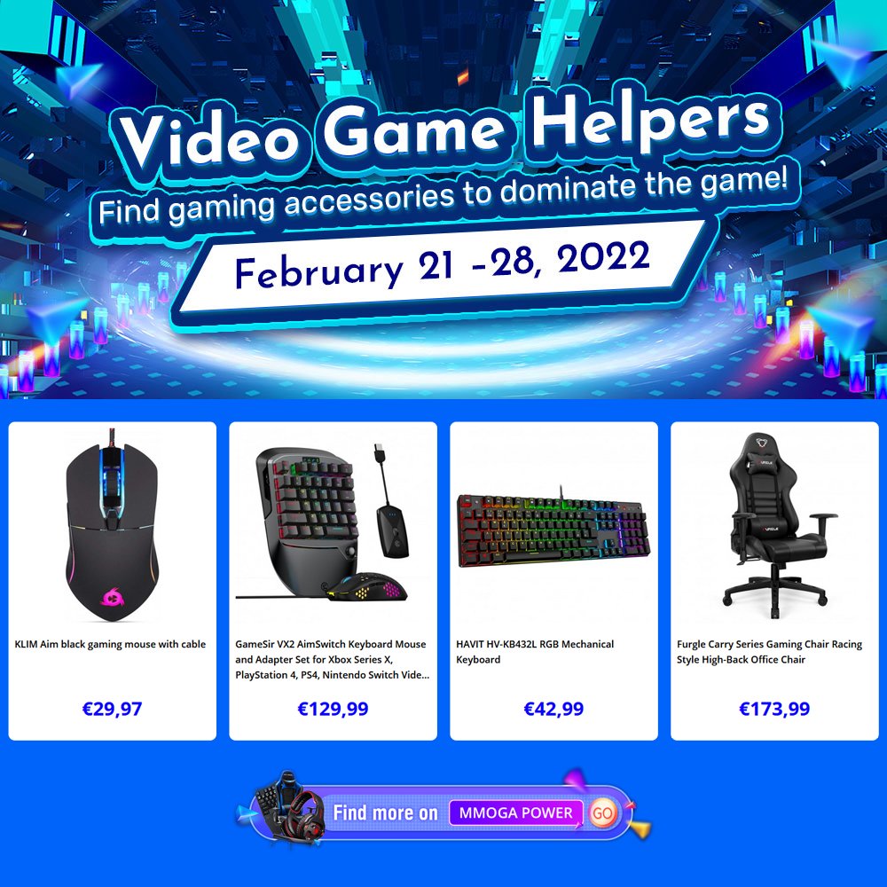 #MMOGAPOWERDEAL
#KLIM Aim #gamingmouse black only for 29.97 €, #GameSir VX2 AimSwitch keyboard mouse and adapter set 129.99 €, and #HAVIT HV-KB432L mechanical #gamingkeyboard for 42.99 €.
Find more #deals for #gamingaccessories on #MMOGAPOWER:
mmogapower.com/index.php?rout…