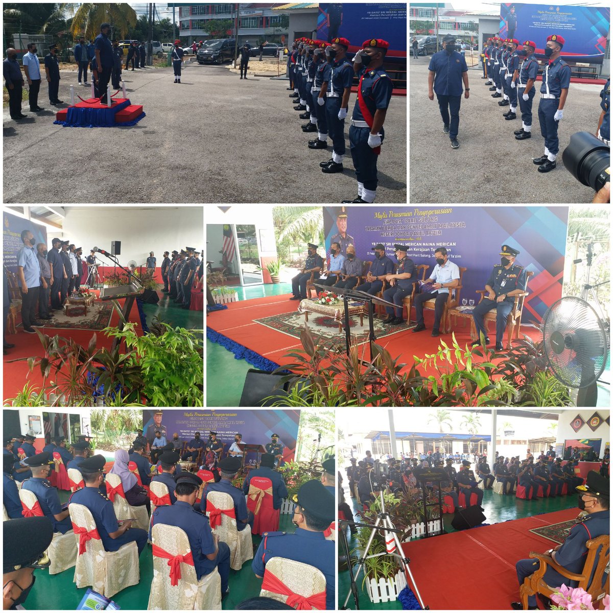 KP_bombaJBPM's tweet photo. 25.2.2022 Sekalung penghargaan dan terima kasih di atas kesudian YB Dato' Sri Reezal Merican Naina Merican, Menteri Perumahan dan Kerajaan Tempatan menyempurnakan perasmian pengoperasian Fire Post Parit Sulong, Batu Pahat, Johor Darul Takzim hari ini. https://t.co/UgXniNmMtR