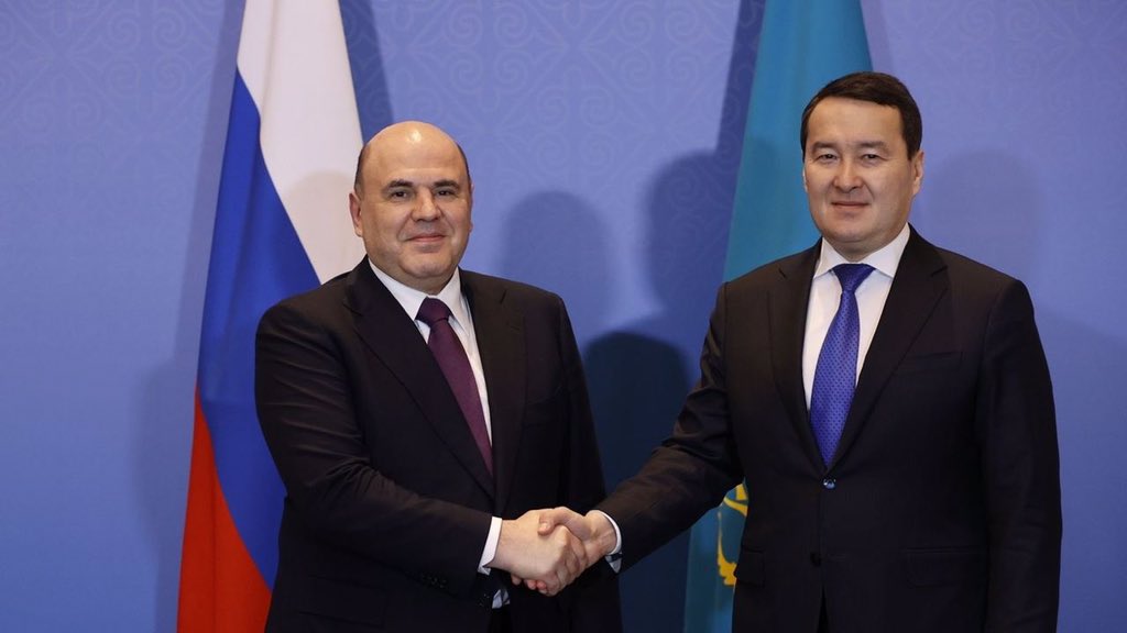 Mikhail Mishustin’s meeting with Prime Minister of the Republic of Kazakhstan Alikhan Smailov government.ru/en/news/44639/