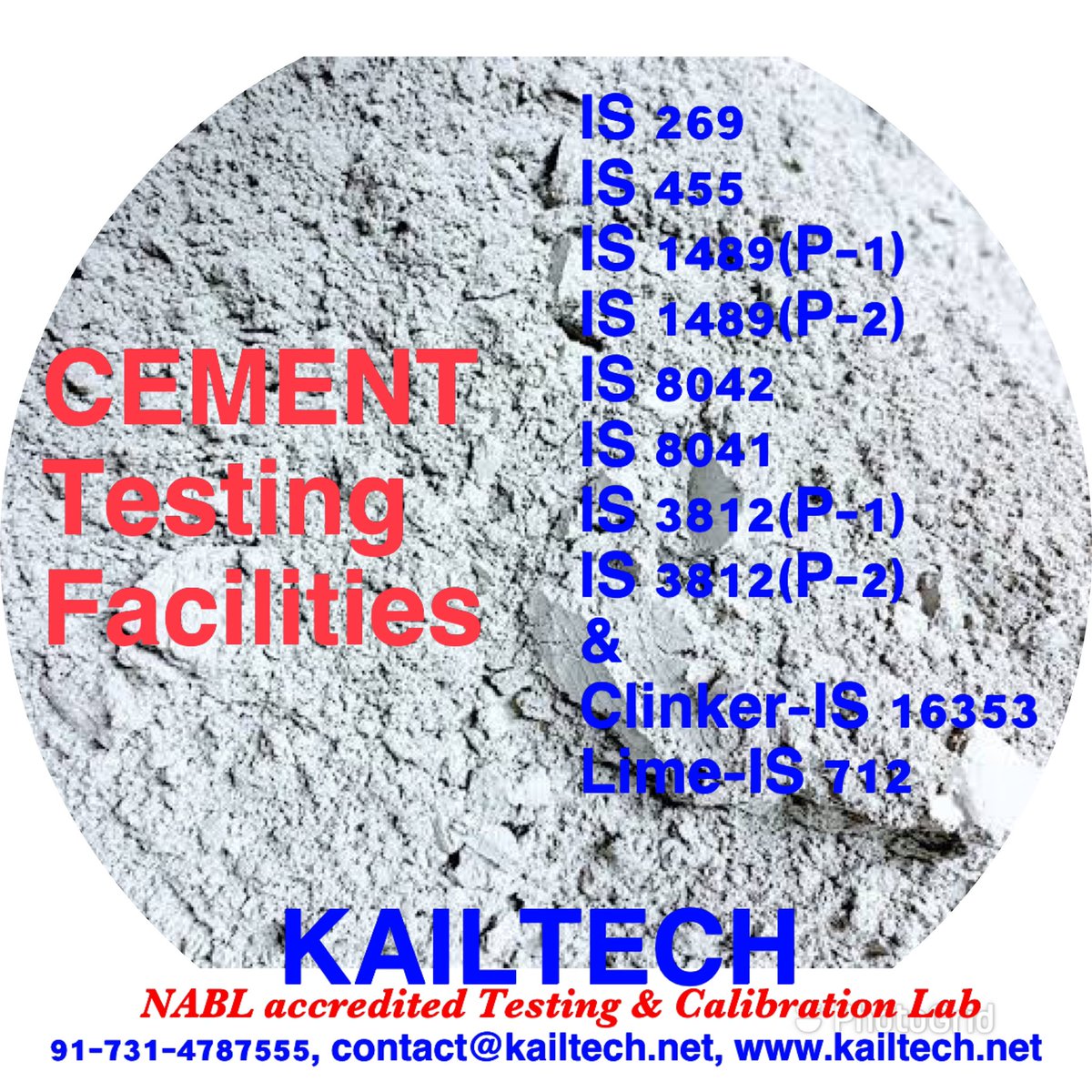 Kailtech_Lab's tweet image. Cement Tests are performed for properties of cement. Excellent BIS recognised facilities for cements, clinker &amp;amp; performance improvers. #cement  #cementtesting #cementtests #clinker #testinglab #cementmanufacturers #cementmanufacturing #cementmanufacturer #indiacementindustry