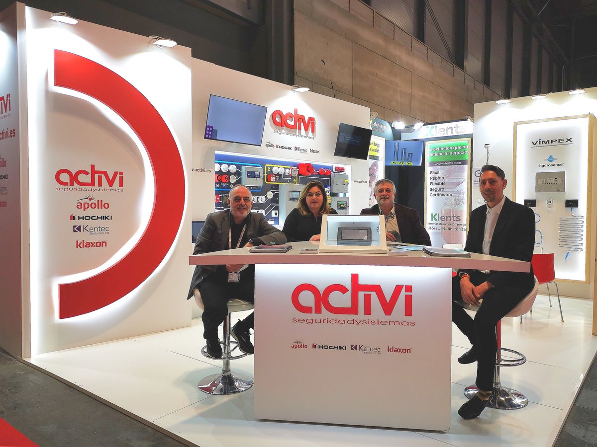 activiSyS's tweet photo. Ultimo dia en SICUR y el equipo al completo continua. Todavia estas a tiempo de venir a conocer nuestros productos.  @KentecFire  @HochikiEurope  @KlaxonSignals
@ApolloFireEMEA https://t.co/ZTGVyVkK6V